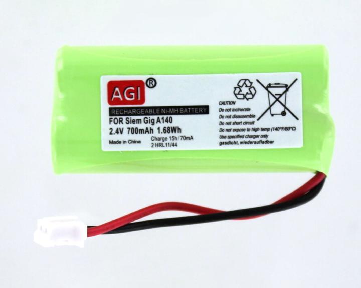 Produktbild AGI 1395 - Akku - TELE 2 DECT-4 - Grün - Nickel-Metallhydrid (NiMH) - 650 mAh - 2,4