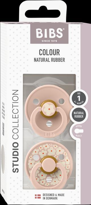 Immagine prodotto Bibs Studio Nuggi Colour 2 PACK Latex Round 0-6m Jasmine Blush Mix (2 x, fino a 6 M.)
