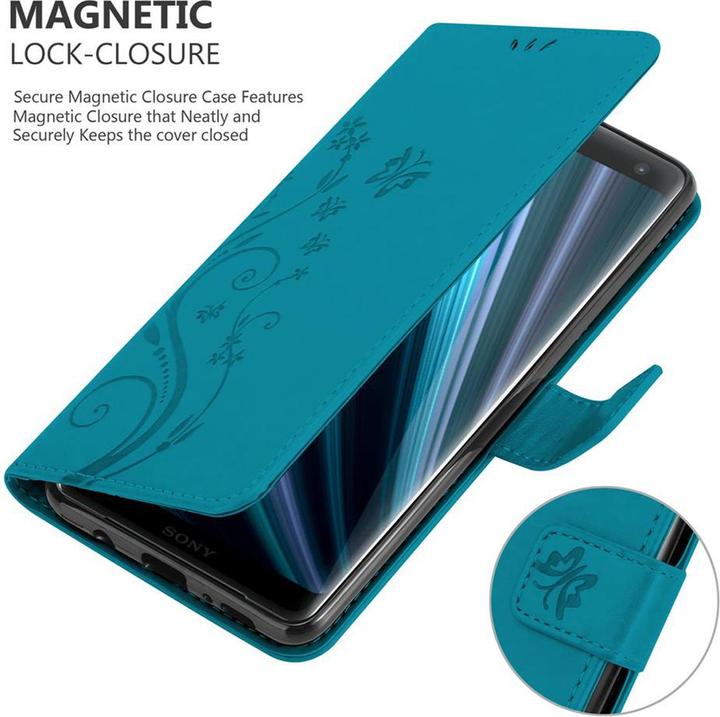 Produktbild Cadorabo Flower Book Cover (Sony Xperia XZ3)