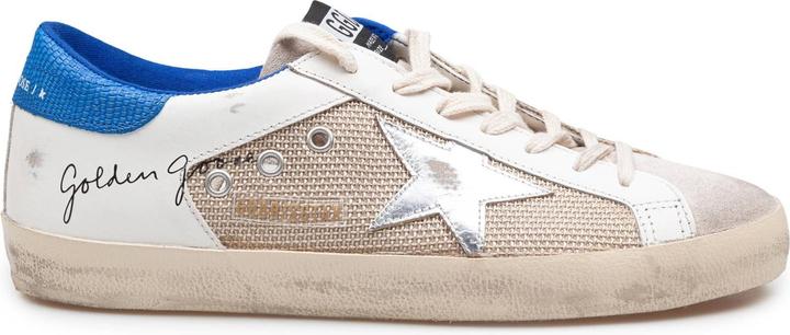 Produktbild Golden Goose super star in suede and fabric white and bluette color (45)