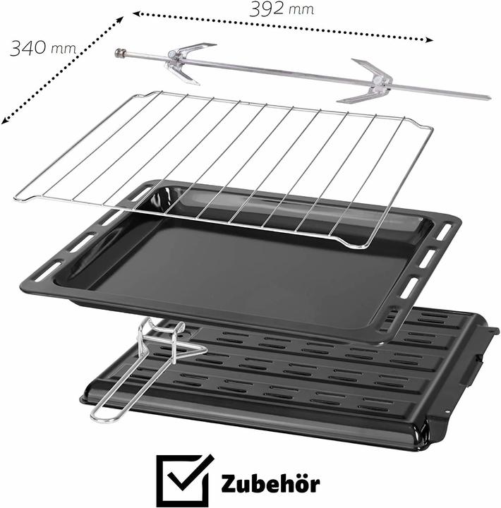 Produktbild Icqn 42 Liter Minibackofen mit Kochplatten