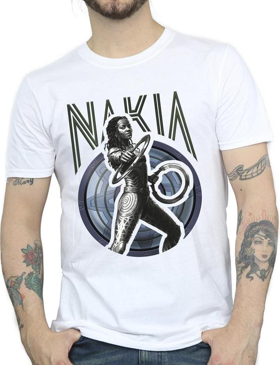 Actual product image Mens Wakanda Forever Nakia Shield T-Shirt (XL)