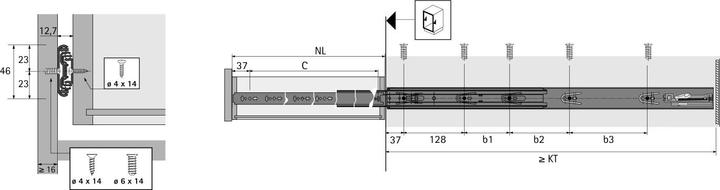 Immagine prodotto Hettich Guide a estrazione totale su sfere KA 5632 SC