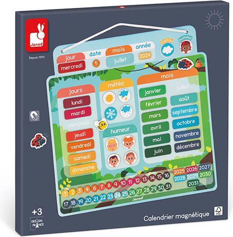 Actual product image Janod Magnetic calendar (French)