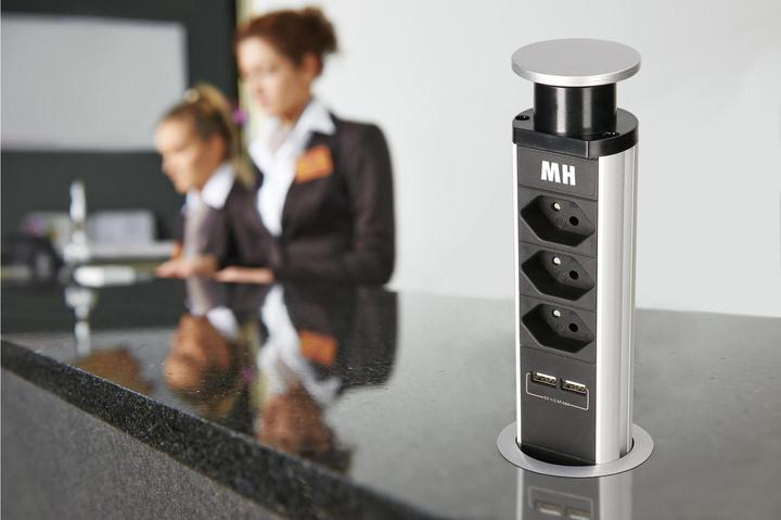 Produktbild Max Hauri Office Line POP-UP Socket Tower (3 x, Typ 13, 3 m)