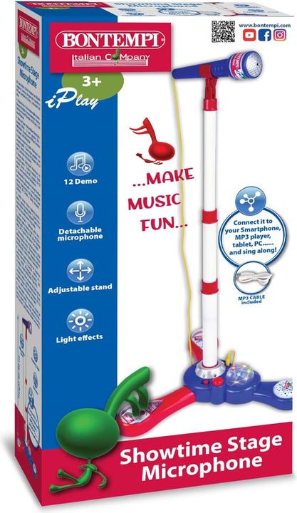 Immagine prodotto Bontempi Stadio Microfoon - Blauw/Rood