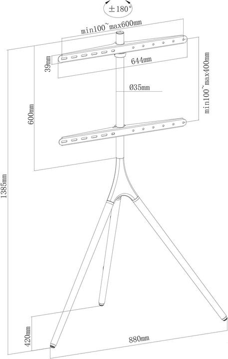 Produktbild myWall HT 22L (Universal, 75", 32 kg)