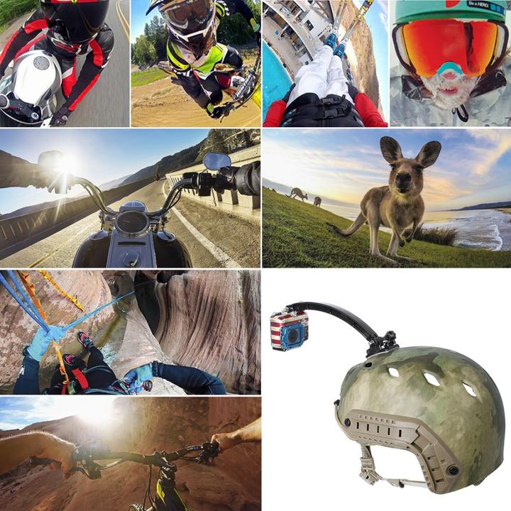 Image du produit Puluz Support de casque avec fermeture rapide (GoPro Hero 10, GoPro Hero 11, GoPro Hero 12, GoPro Hero 9)