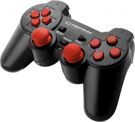 Actual product image Esperanza EGG107R - 5901299947197 TROOPER VIBRATION GAMEPAD FOR PC COMPUTERS/PS3 RED (PC, PS3)
