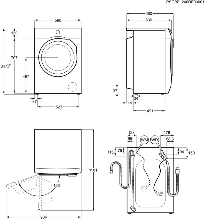 Valori nutrizionali e ingredienti AEG AWF9410 (9 kg, A sinistra)