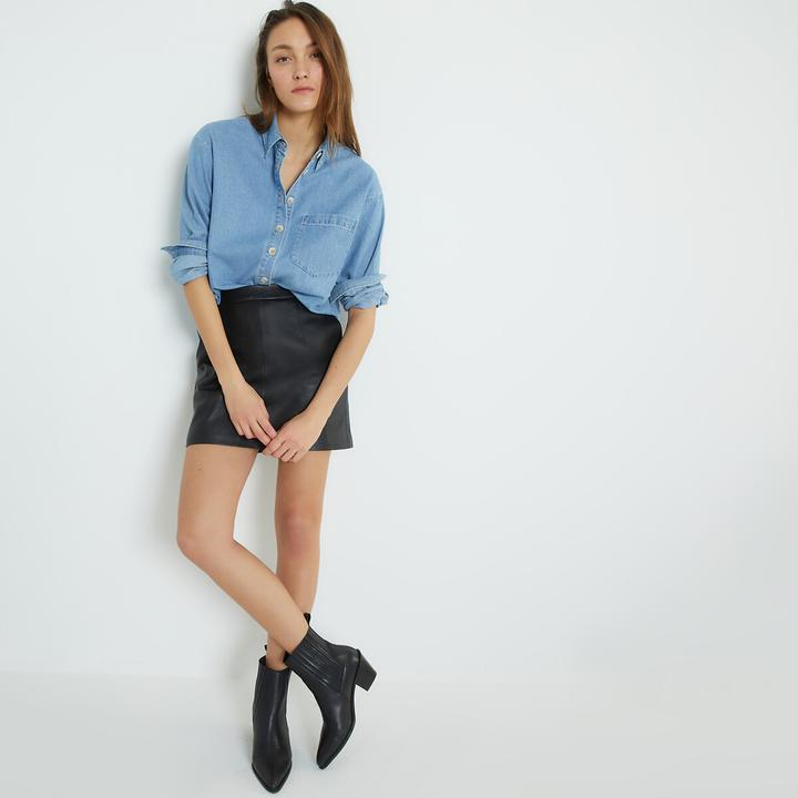 Actual product image La Redoute Collections Denim shirt with long sleeves (42)