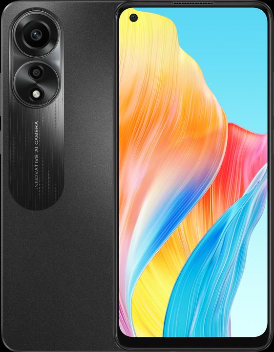 Actual product image OPPO A78 (128 GB, Mist Black, 6.56", Dual SIM + SD, 50 Mpx, 4G)