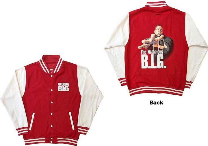 Biggie Smalls Reachstrings Back Print Varsity-Jacket (L)