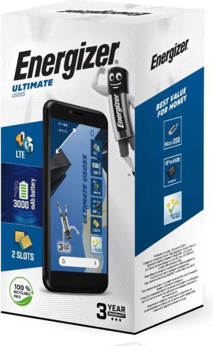 Produktbild Energizer Ultimate U505S Smartphone – Smartphone 1 GB RAM 16 GB 5 Zoll 4G Dual Sim EU (Schwarz) (16 GB, Schwarz, 5", Dual SIM, 5 Mpx, 4G)