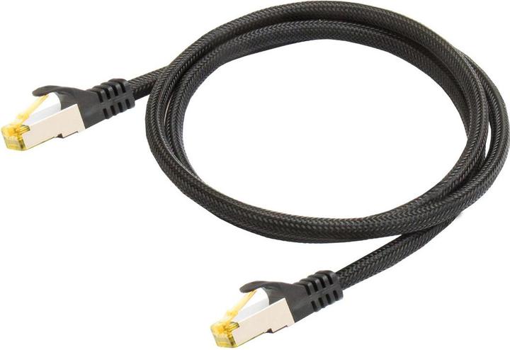 Actual product image Python ® Series RJ45 patch cable withCat.7 raw cable, snap-in nose protection (RNS®) and nylon braiding (S/FTP, CAT7, 30 m)