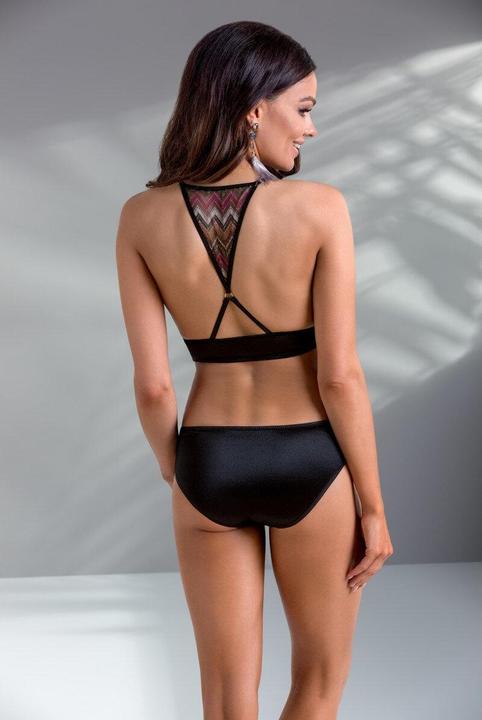 Actual product image Casmir Satin bralette and briefs with zig-zag pattern (S, M)