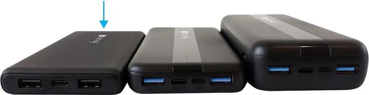 Immagine prodotto Techly Caricabatterie della banca di potenza 10000mAh 2x USB 1x USB-C con cavo USB-C (10000 mAh, 10 W, 37 Wh)