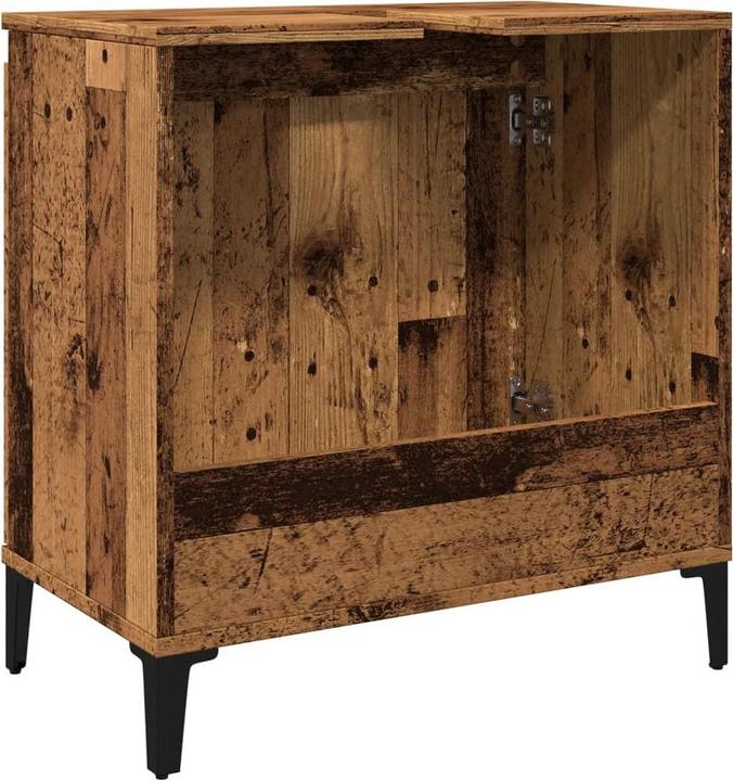 Produktbild VidaXL Waschbeckenunterschrank Unterschrank Badschrank Badmöbel Altholz-Optik (58 x 33 x 60 cm)