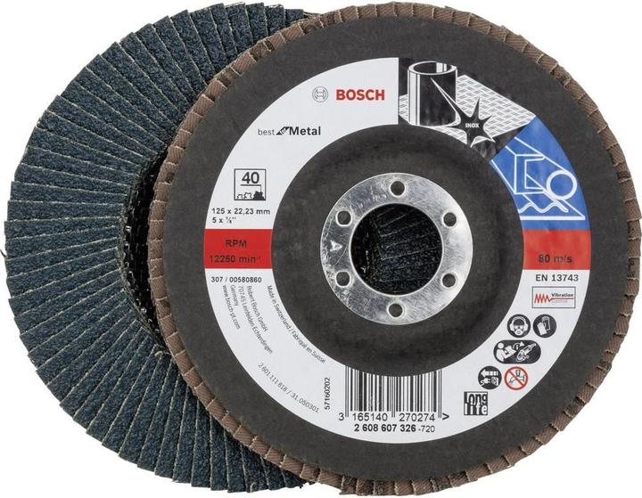 Image du produit Bosch Professional Zubehör PRO X571 Disque à lamelles, 125 mm, G40 (40)