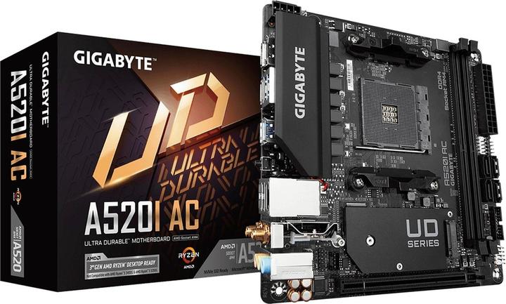 Actual product image Gigabyte MB A520I (AM4, AMD A520, Mini-ITX)