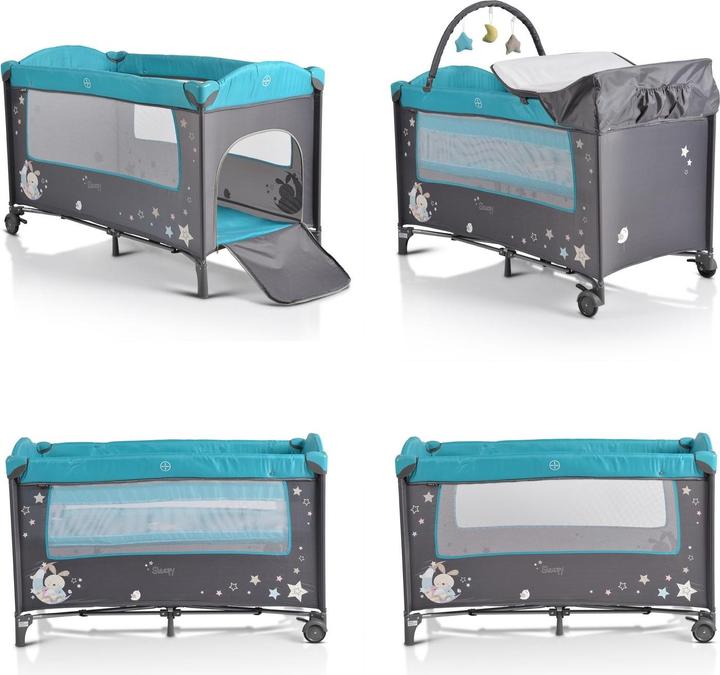 Actual product image Moni Travel cot Sleepy with wheels