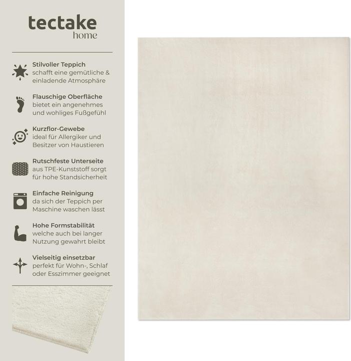 Image du produit tectake tapis à poils ras Soft Zone (160 x 230 cm)