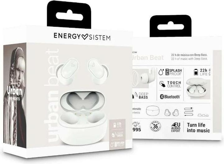 Image du produit Energy Sistem Écouteurs True Wireless Urban Beat blanc (5 h, Sans fil)