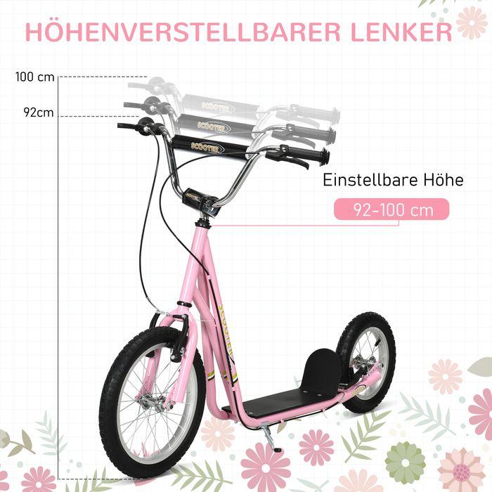 Produktbild Swisshandel24 Kinderroller mit Bremsen 16/12 Zoll Scooter Tretroller Cityroller Kinder Roller Kickboard für 5+ Jah