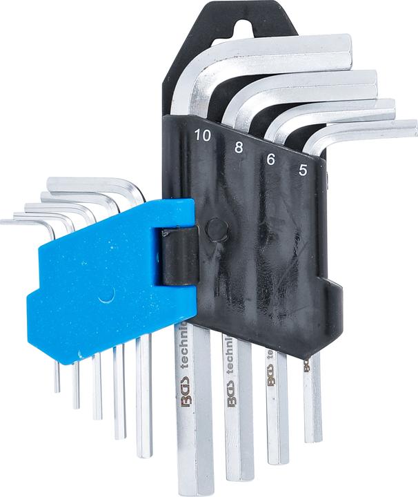 Image du produit BGS Jeu de clés allen courtes six pans intérieurs 1,5 - 10 mm 9 pièces (Clé Allen)