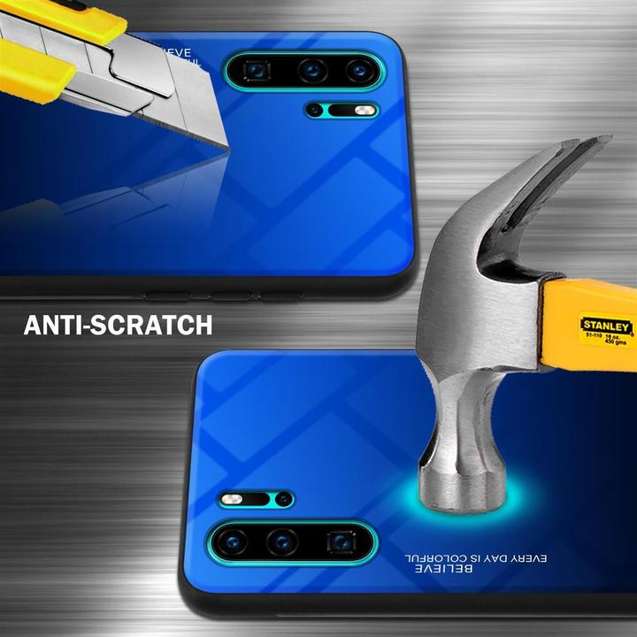 Image du produit Cadorabo Couverture en verre TPU 2 couleurs (Huawei P30 Pro)