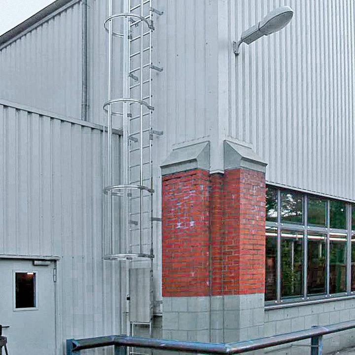 Actual product image Munk Multi-step ladder with back protection (construction) Aluminium anodised 16.32m (Multi-purpose ladder, 1632 cm)