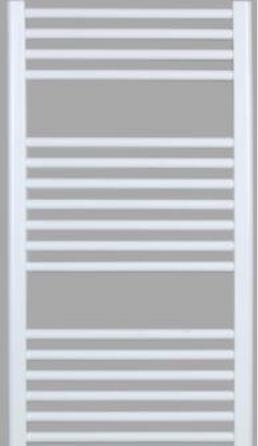Productafbeelding Thermrad Handdoekradiator basic 6mm 4 stuks ½" gaten en middengaten. 755X500mm Wit Ral 9