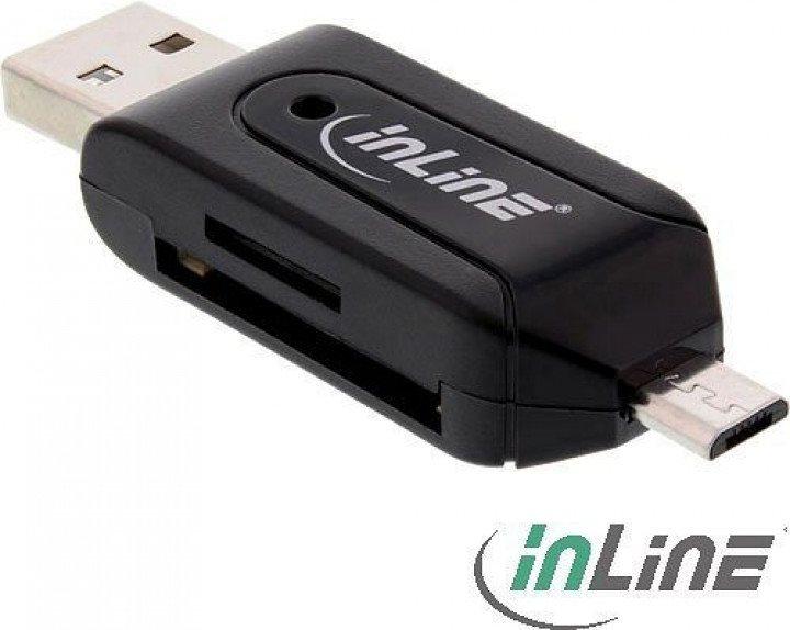 Immagine prodotto InLine Lettore di schede doppie per SD e microSD (USB 2.0, Micro USB)