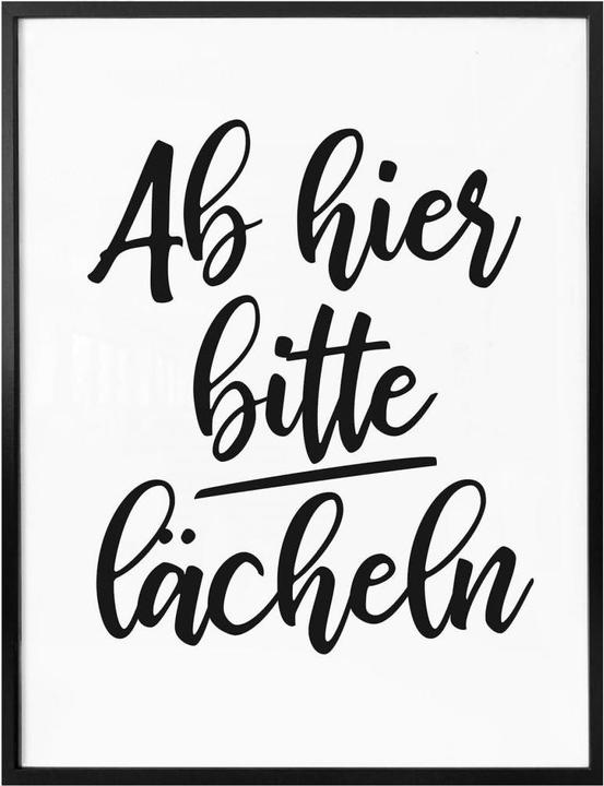 Produktbild Trenddeko Ab hier bitte lächeln (50 x 60 cm)