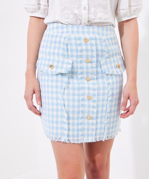 Actual product image Joe Browns Checked Button Detail Mini Skirt (42)
