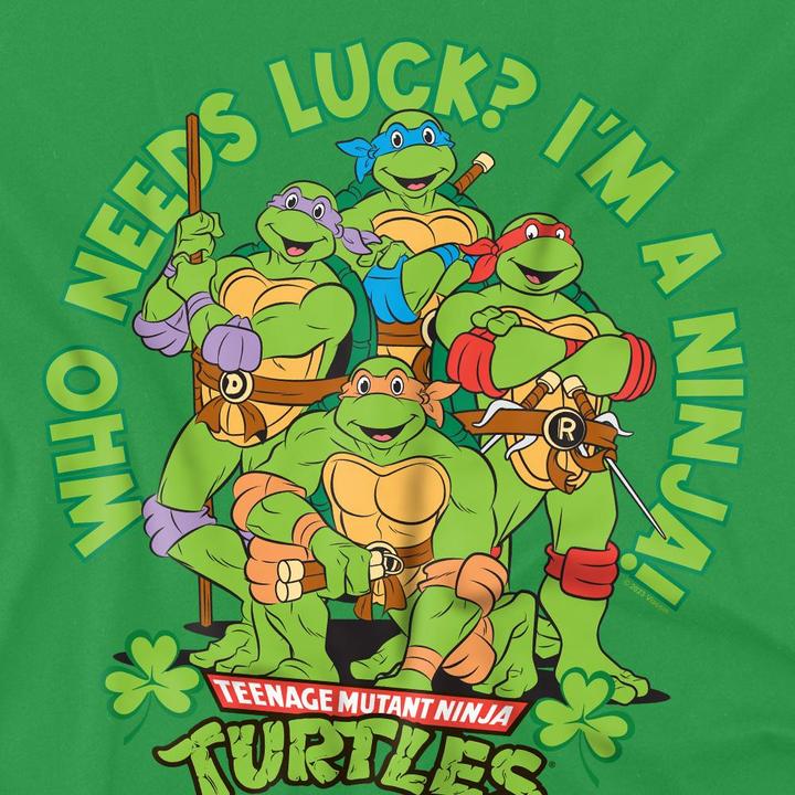 Actual product image Teenage Mutant NT Mens Who Needs Luck St Patricks Day T-Shirt (3XL)