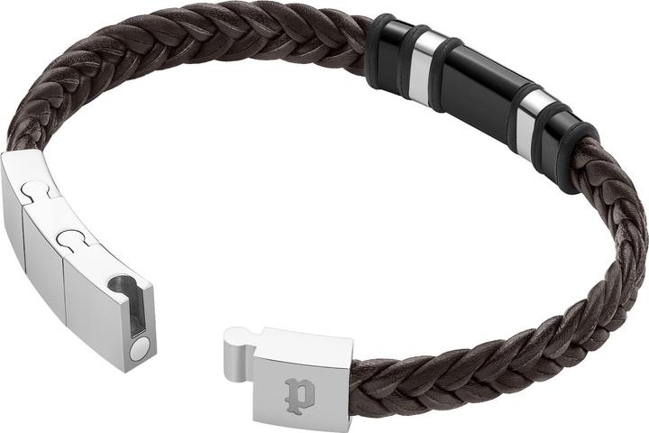 Actual product image Police Wavebreaker (19 cm, Stainless steel/leather)