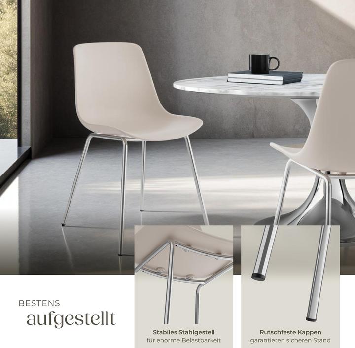 Actual product image tectake Mave plastic chairs
