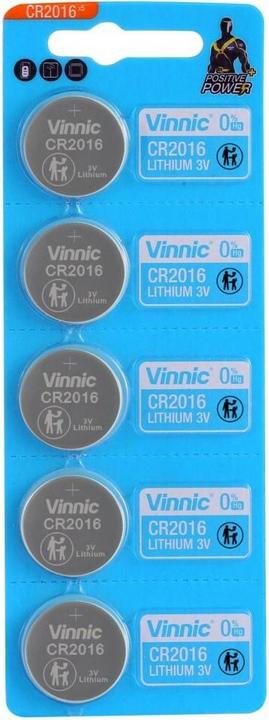 Immagine prodotto Vinnic CR2016 - 5 pile a bottone (5 pz., CR2016)