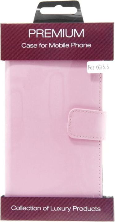 Image du produit NoName Étui portefeuille en cuir fin pour iPhone 6 Plus - rose 4250710556335 (Apple iPhone 6 Plus)