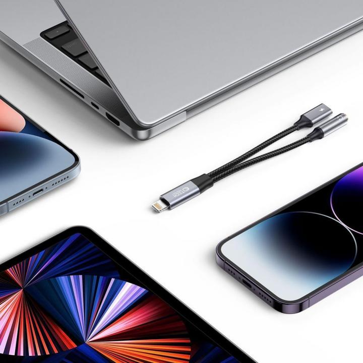 Immagine prodotto Tech-Protect Cavo UltraBoost Lightning (maschio) / mini jack da 3,5 mm (femmina) - Lightning (femmina) - blu (Lightning, Jack da 3.5mm, Lightning)