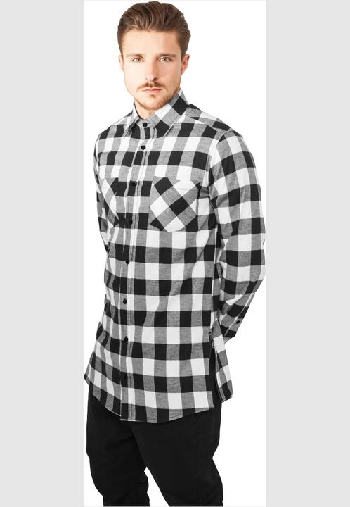 Actual product image Urban Classics Side-Zip Long Checked Flanell Shirt (S)