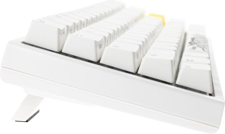 Actual product image Ducky One 2 Pro Mini White Edition Gaming Keyboard, RGB LED - Cherry Silent Red (US) (US, Cable)