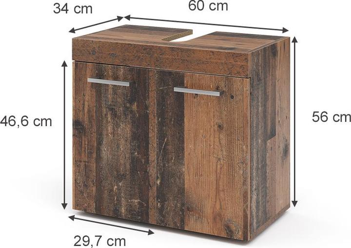 Actual product image Vichy Waschbeckenunterschrank Luna, Oldstyle, 60 x 56 cm