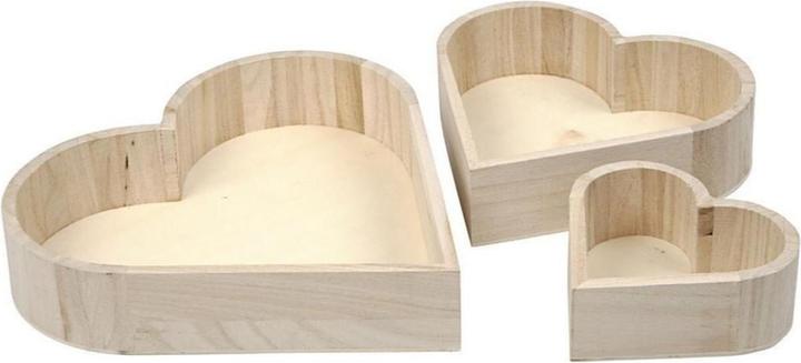 Actual product image Creativ Company Wooden bowls in heart shape (5.20 cm, 3.51 l, 3 x)
