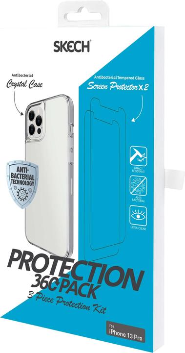 Productafbeelding Skech Bescherming 360 Pack Crystal Case+ 2x Essential Glass| iPhone 13 Pro Max|. (Apple iPhone 13 Pro Max)