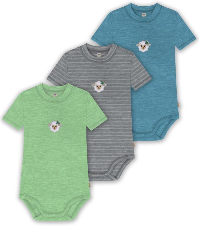 Normani 3er Set Baby Merino Kurzarmbody „Tihoi" - 9323