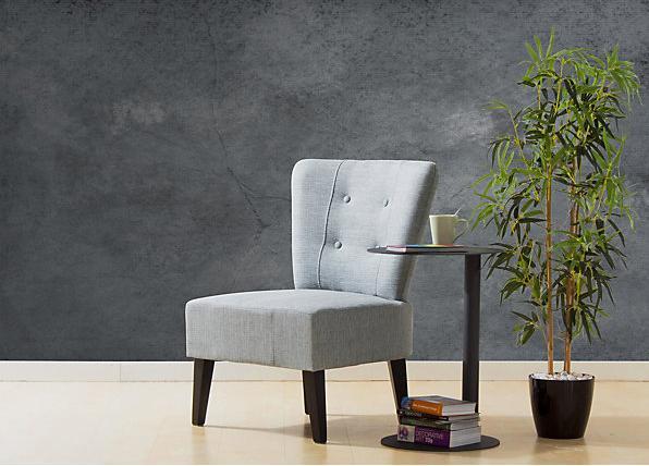 Actual product image Paperflow BRIGHTON armchair, feet made of solid wood, light grey.