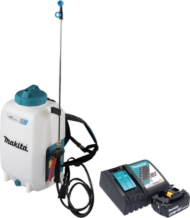 Image du produit Makita DUS 158 RM Pulvérisateur à pression sur batterie 18 V 15 l 5,0 bar + 1x batterie 4,0 Ah + chargeur (15 l)