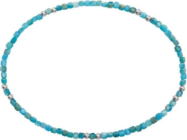 Produktbild HCA Armband - "Harmony of nature" - Apatit - Edelstahl (17 cm, Edelstein kombiniert mit Kugeln aus Edelstahl)